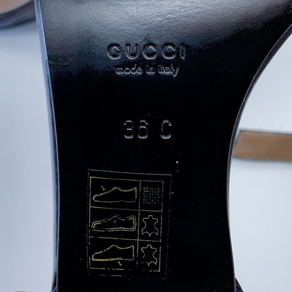 Gucci GG Canvas Ankle Strap Sandal in Black - Picture 11 of 12